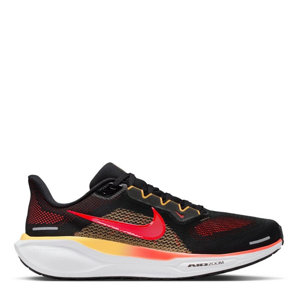 Nike Pegasus 41 in Black / Topaz Gold / Bright Crimson