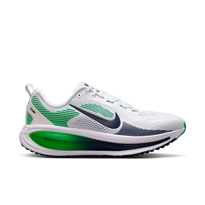 Nike Vomero 18 in White / Green Spark / Midnight Navy