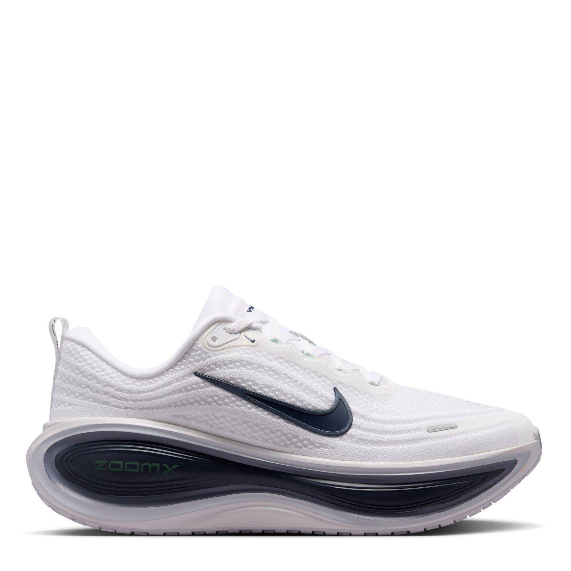 Nike Vomero Plus in White / Midnight Navy / Green Spark